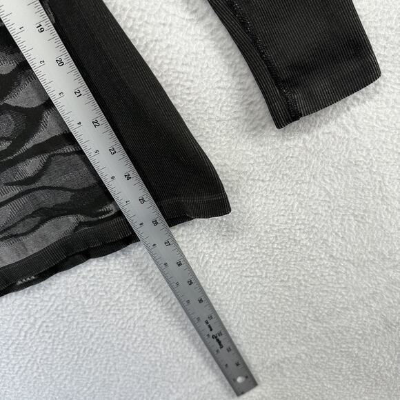 Odlo Shirt Women's Large Black Gray Running Compression Training Workout Gym - Picture 3 of 9